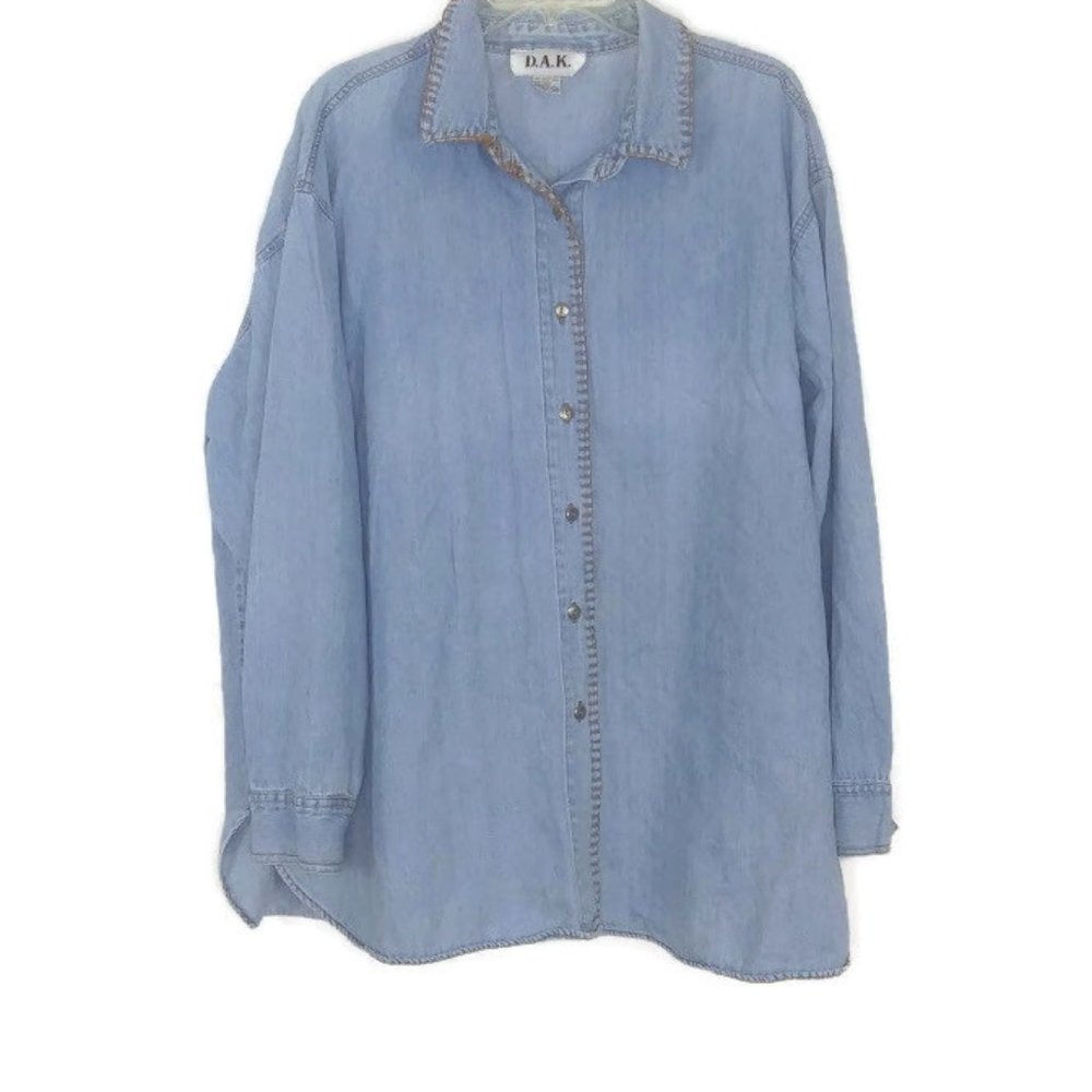 Vintage 90's Denim Button Down Shirt
